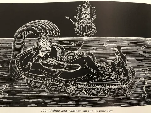 Vishnu and Lakshmi on the Cosmic Sea